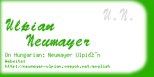 ulpian neumayer business card